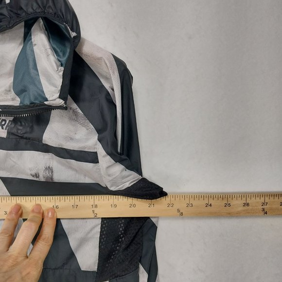 Adidas TERREX Jacket Men Small Black Gray Windbreaker Full Zip Hood Lightweight - Picture 8 of 12